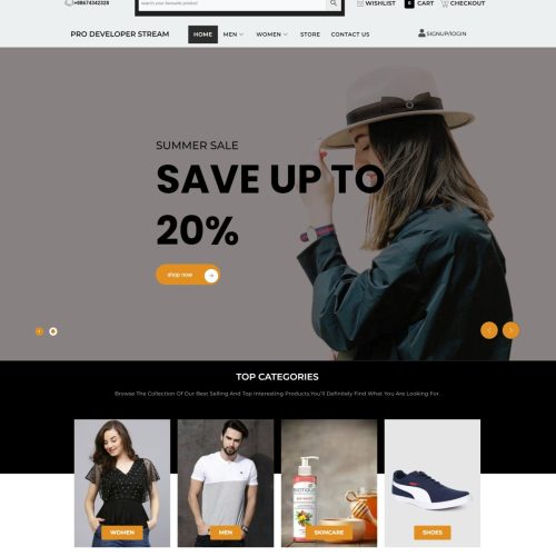 Wordpress online store website